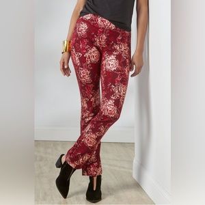 🎄🎄🎄Soft Surroundings Ladies Red Ponte Pant Straight Leg SZ Medium ❤️❤️❤️